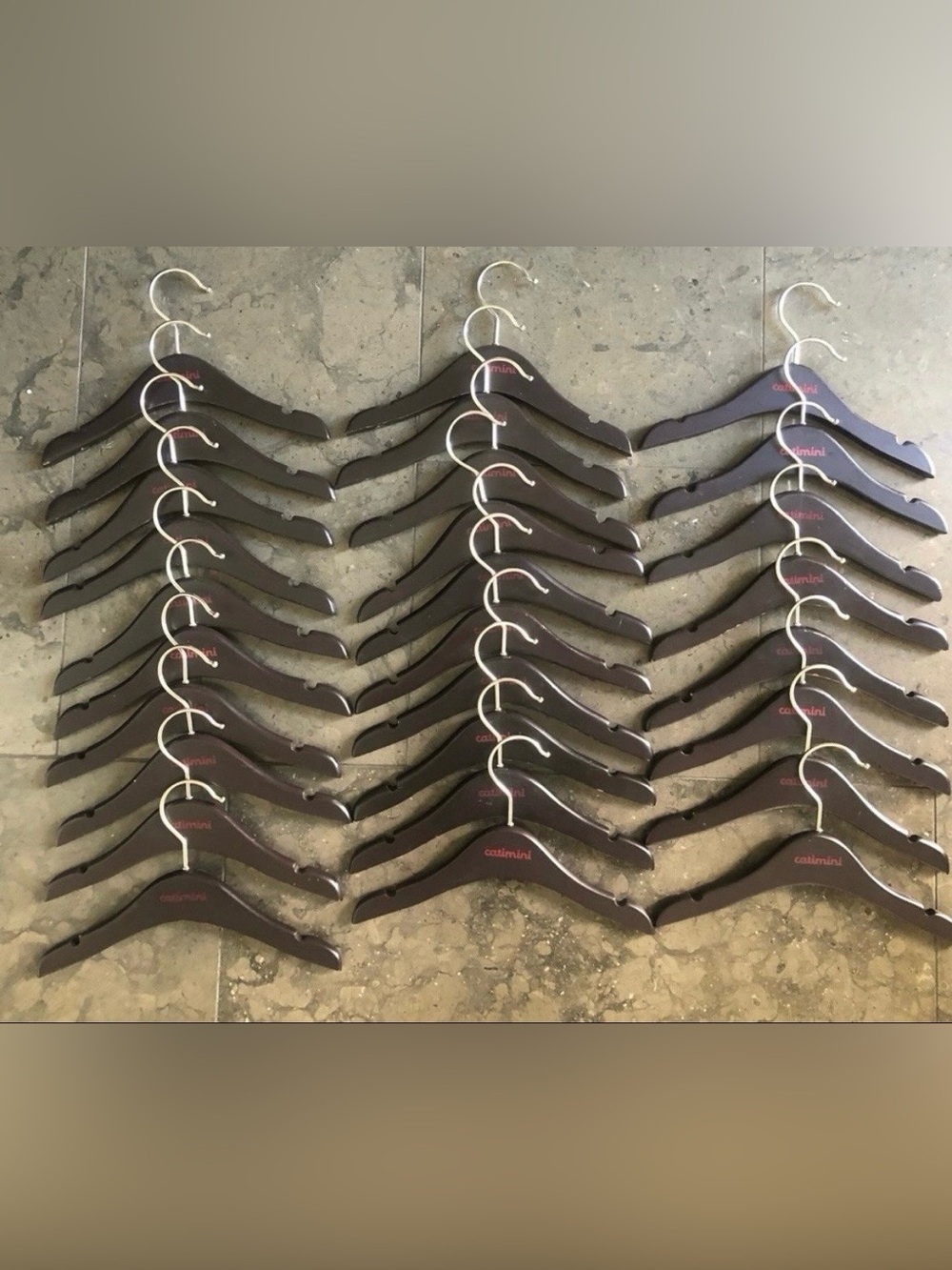 Set of 28 Kids Catimini Wooden Hangers .